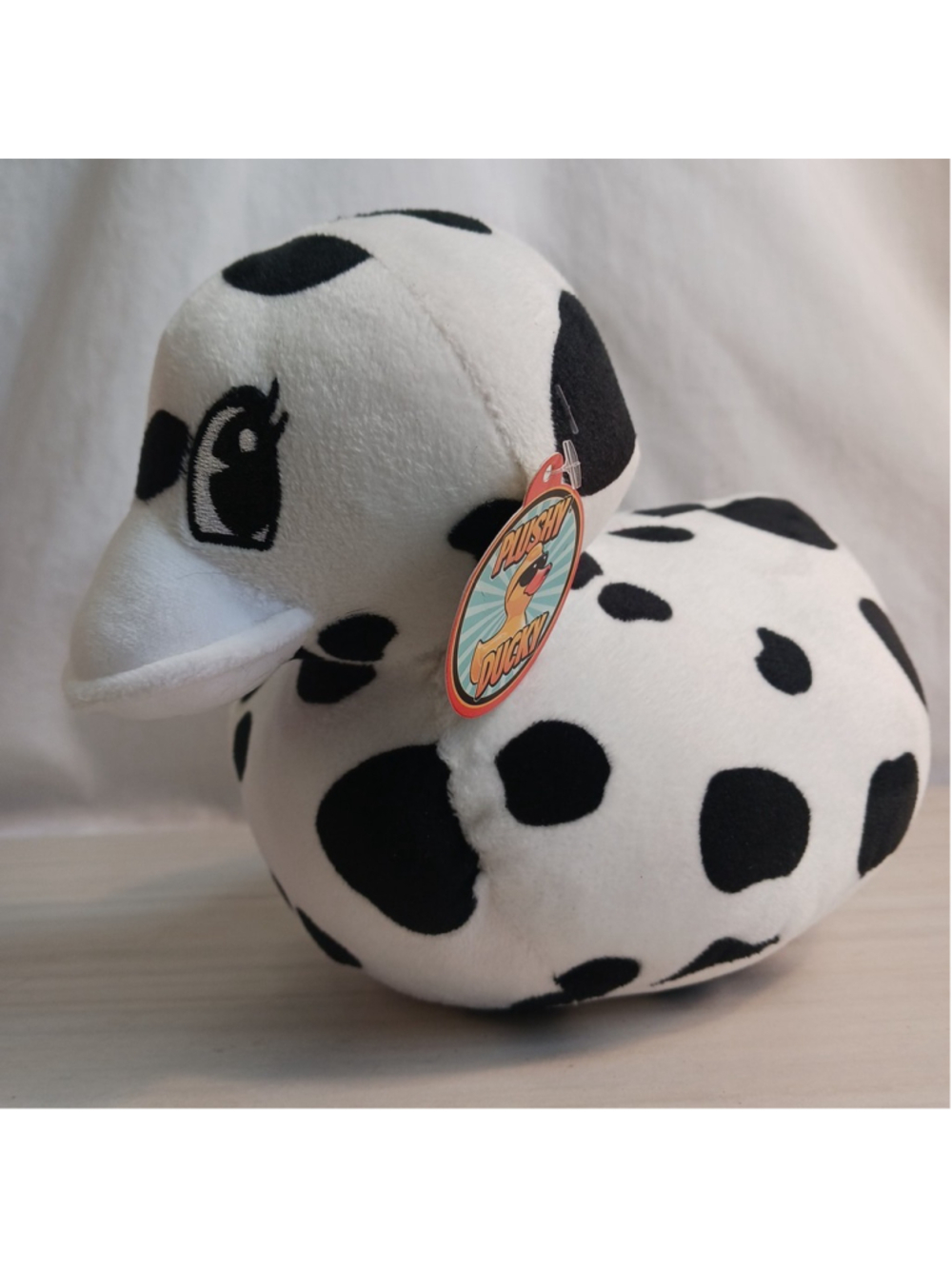 Plushy Ducky Cow Plush Duck Black White S&B Candy & Toy Jeep Collect